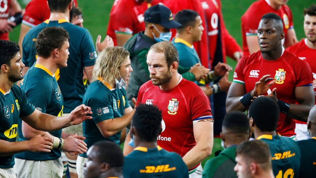 British and Irish Lions captain Alun Wyn Jones following the second Test match at the Cape Town Stadium. Photograph: Steve Haag/PA