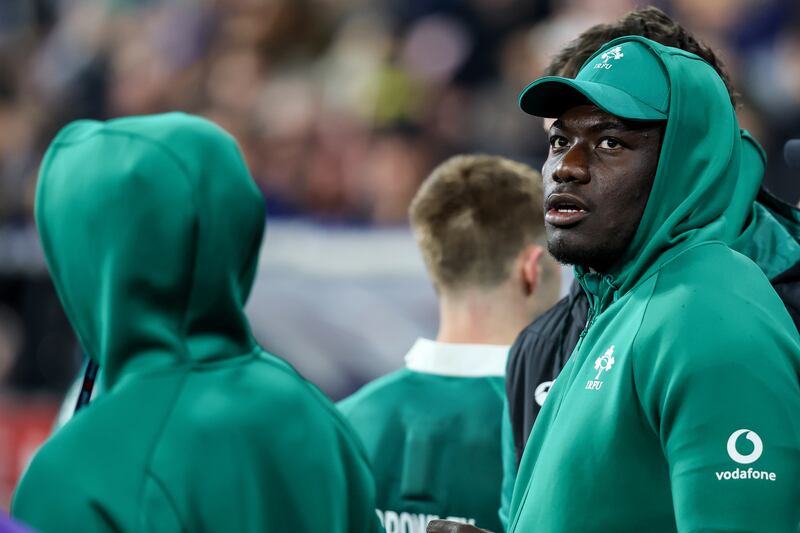 Ireland's Edwin Edogbo after the heavy defeat to France in the opening Six Nations match last week. Photograph: Ben Brady/INPHO