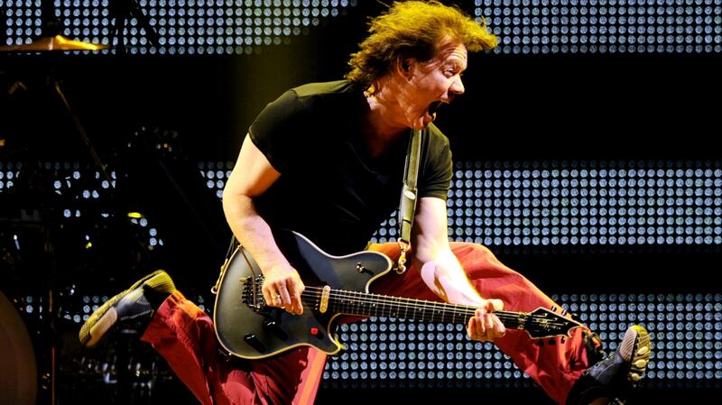 Eddie Van Halen perfroming at the Forum, in Inglewood, California, in 2012. Photograph: Kevin Winter/Getty Images
