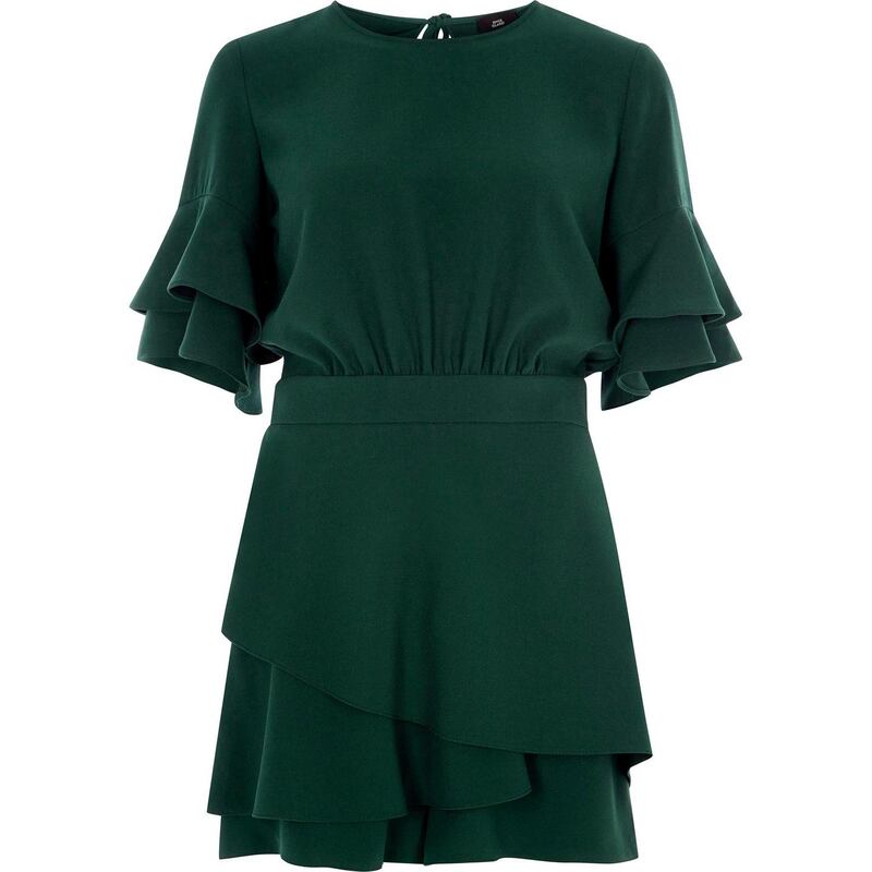 River Island’s dark green playsuit for €61