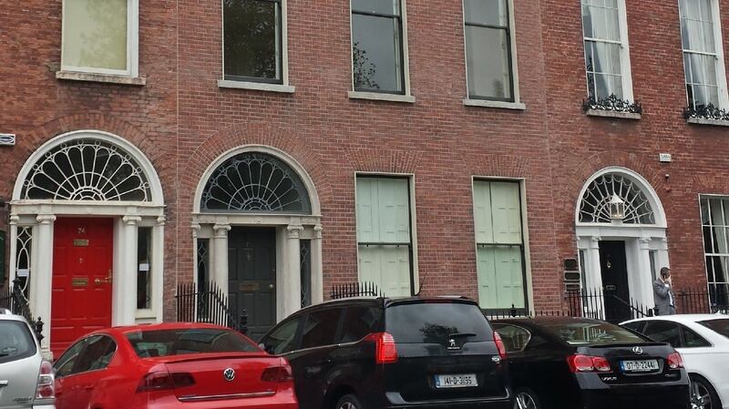 The unassuming outside of 64 Fitzwilliam Square in Dublin