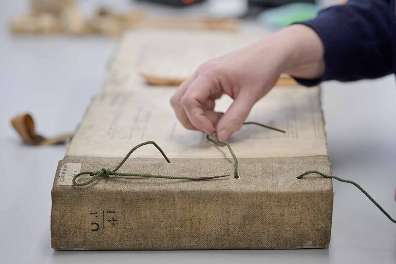 Volume of forms from the 1926 Irish Free State census. Photograph: National Archives/NLI