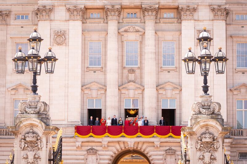 Members of the British royal family at a ceremony to mark King Charles's birthday last year. Photograph: Aaron Chown/PA 