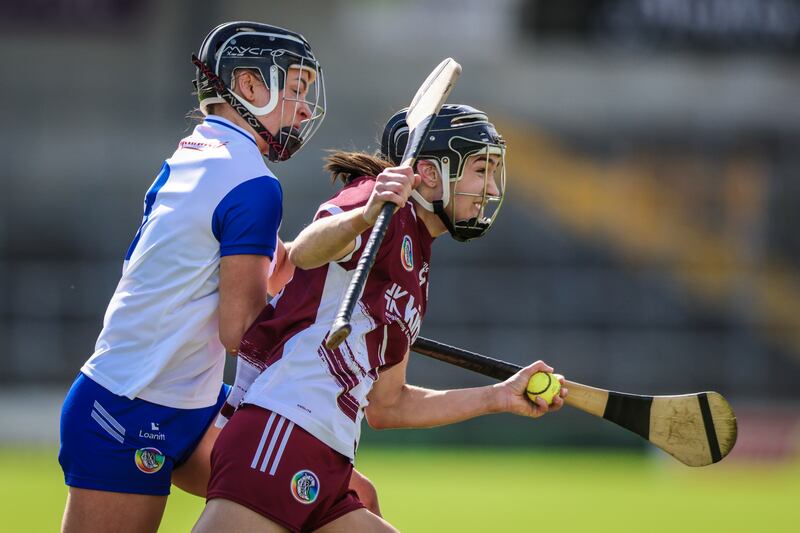 Carrie Dolan had a fine game for Galway despite Waterford's attempts to contain her. Photograph: David Ribeiro/Inpho
