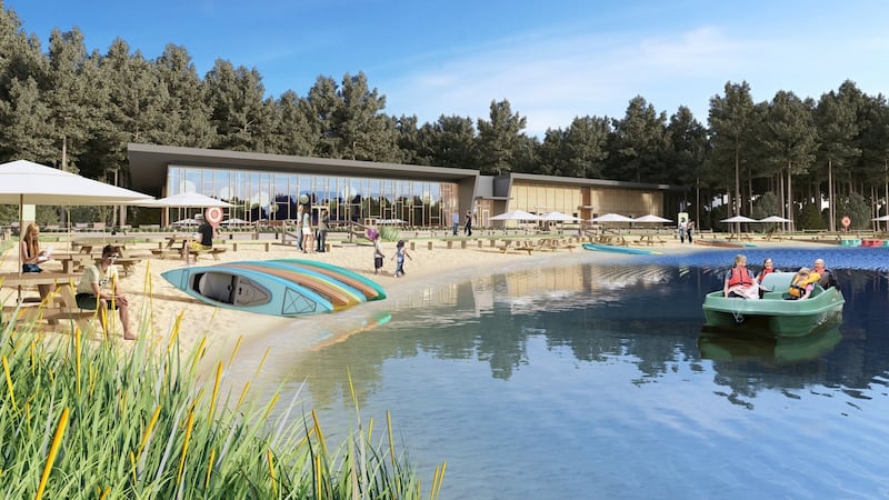 An artists’s impression of the lake at Center Parcs.