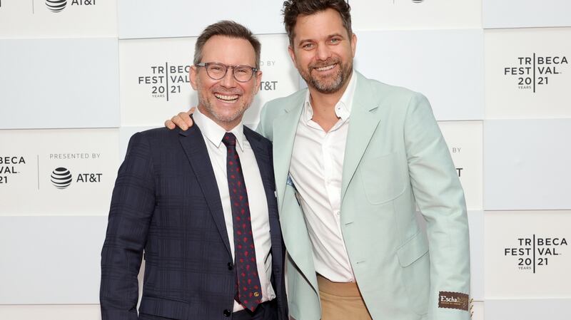 Christian Slater and Joshua Jackson at the Tribeca Festival Premiere of ‘Dr Death’ in New York City. Photograph:  Dia Dipasupil/Getty Images for Tribeca Festival