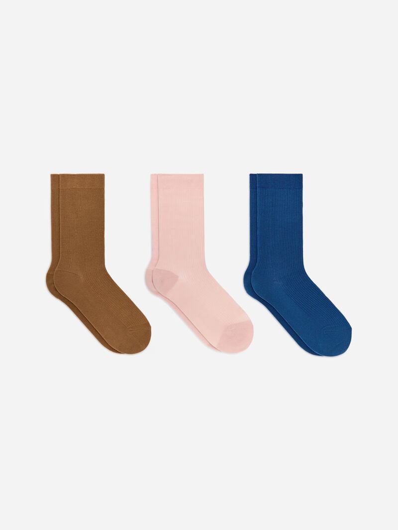 Ribbed socks, set of three, €16, Arket