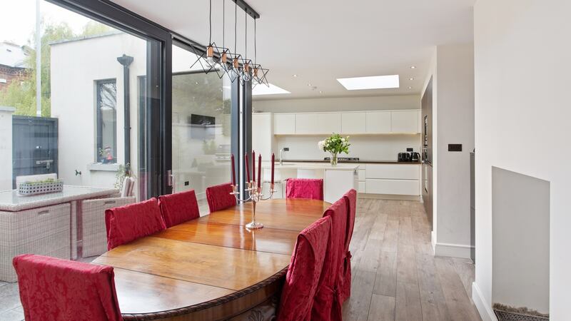 The dining area.