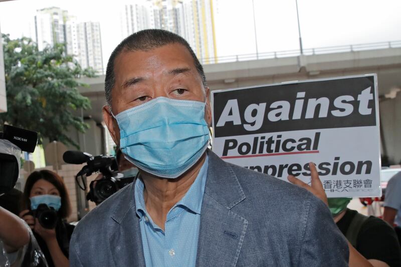 Apple Daily founder Jimmy Lai. Photograph: Kin Cheung/AP