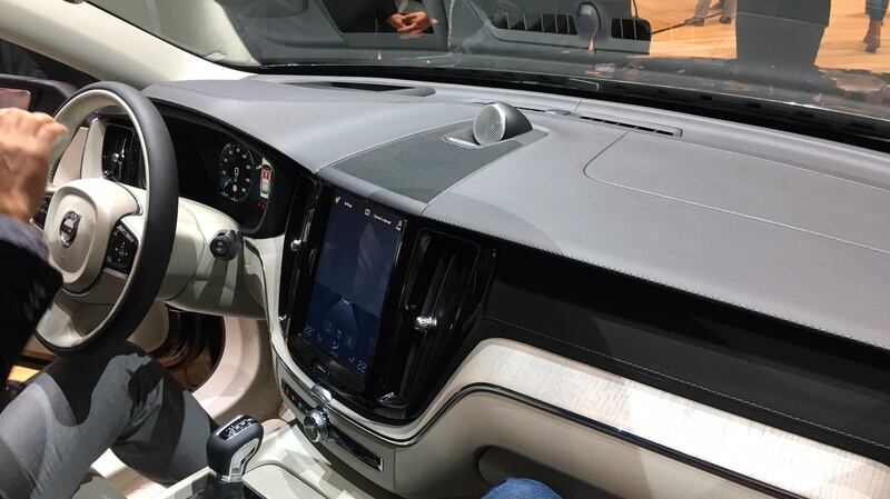 The interior of the new Volvo XC60 is similar to the larger Volvo, although the centre touchscreen is less imposing.