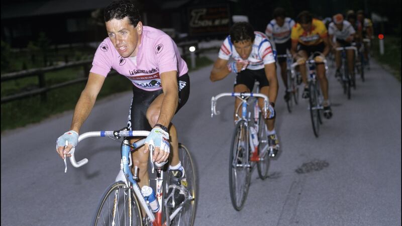 Stephen Roche in action during the 1987 Giro d’Italia. Photograph: Graham Watson