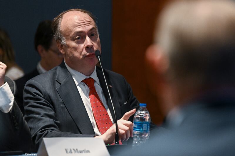 Jeffrey Clark, an official in the US justice department in late 2020 who offered to help Donald Trump in his efforts to overturn the presidential election result. Photograph: Kenny Holston/New York Times
                      
