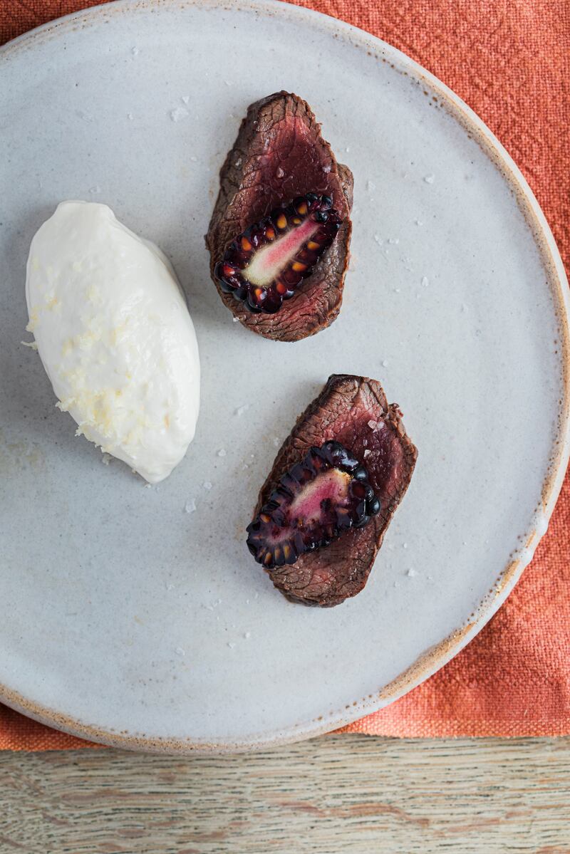 Venison with pickled blackberries and horseradish cream, at Kai in Galway. Photograph: Nathalie Marquez/Courtney Photography