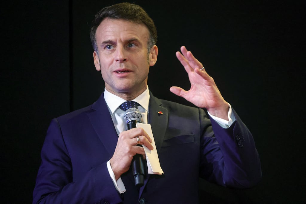 French president Emmanuel Macron is hosting an AI summit that  is expected to discuss potential for closer global co-operation on the technology. Photograph: Teresa Suarez/AFP via Getty Images