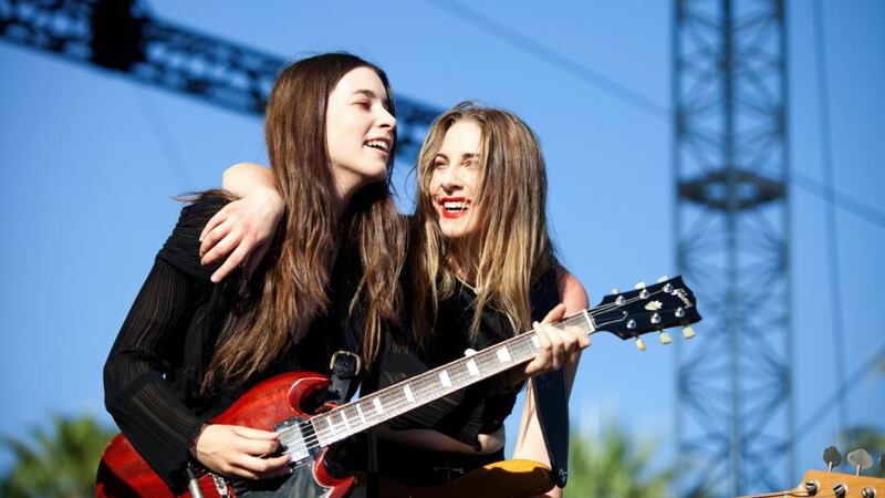The HAIM sisters will rock the stage on Tuesday of Trinity's Summer Series. Photograph: Emily Berl/ New York Times