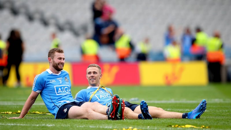 The likes of Dublin’s Jack McCaffrey and and Paul Mannion (above celebrating last year’s final win) weren’t treating 2013 like it was a free swing. And they were younger then than Clifford and O’Shea and the Spillanes are now. Photograph: Ryan Byrne/Inpho