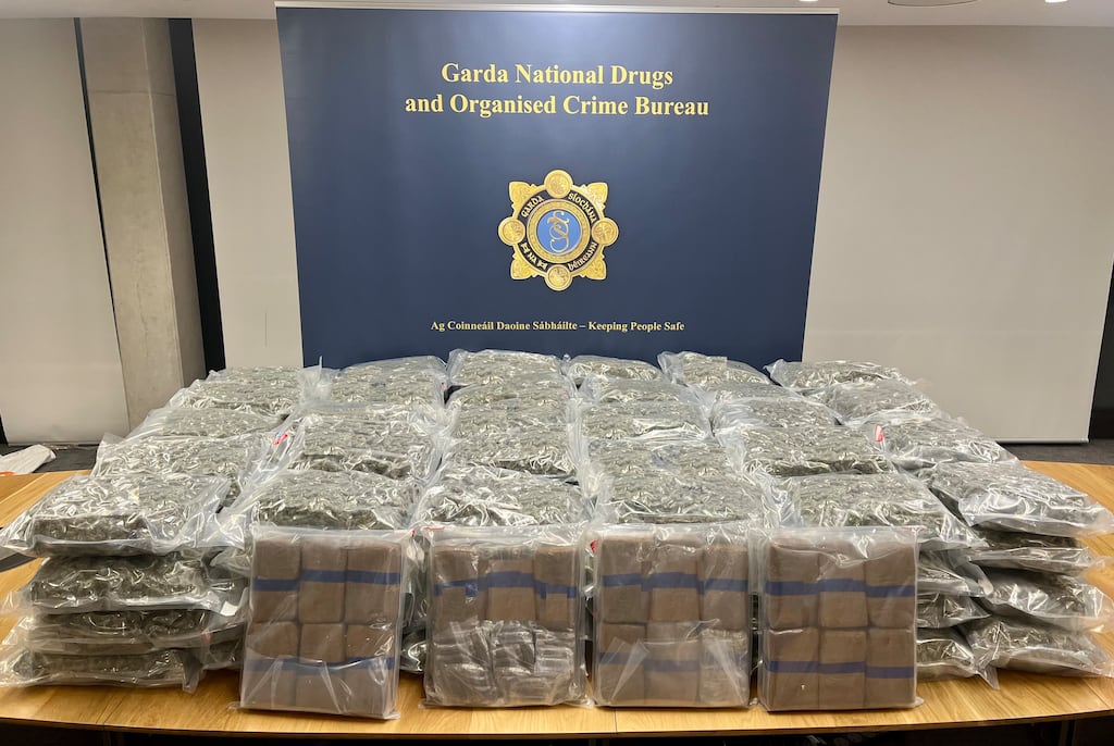 Gardaí seized cannabis worth an estimated €3.9 million in Dublin on Friday. Photograph: Garda Press Office