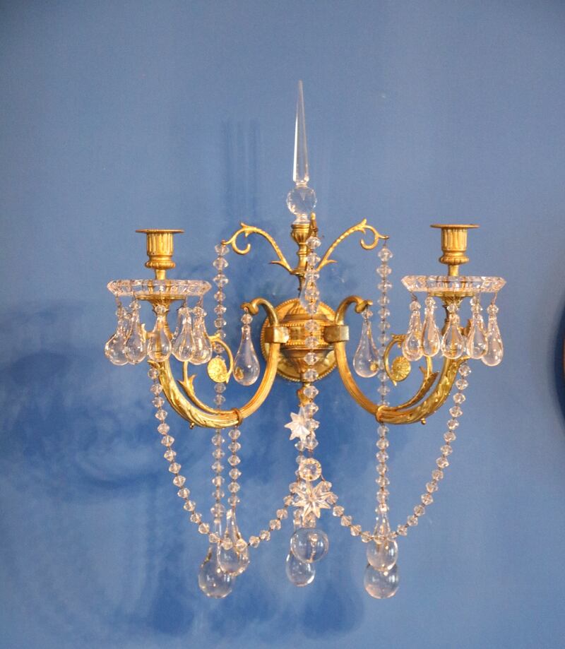 Lot 239,  Baccarat crystal wall sconces