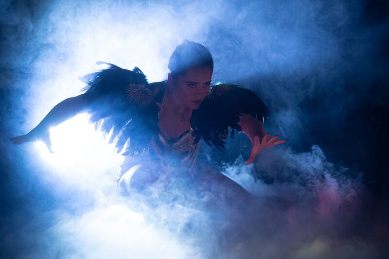 Lyra Valkyria enters the fray at October's Halloween Havoc event in Florida. Photograph: WWE