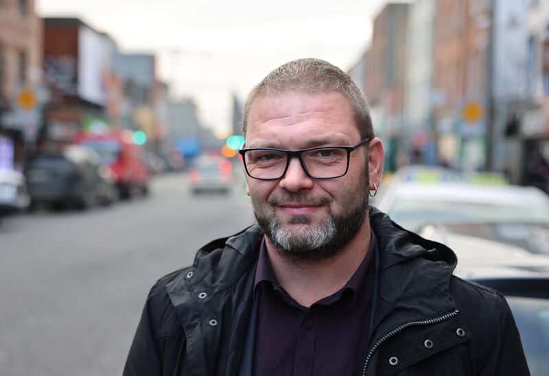 Marius Marosan, on Parnell Street: 'The general feeling was that Irish people are welcoming. Or that they used to be welcoming.' Photograph: Dara Mac Dónaill





