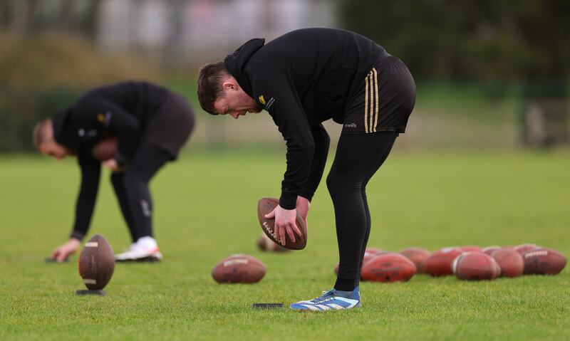 Rory Beggan says his longest field goal to date is 63 yard. Photograph: James Crombie/Inpho