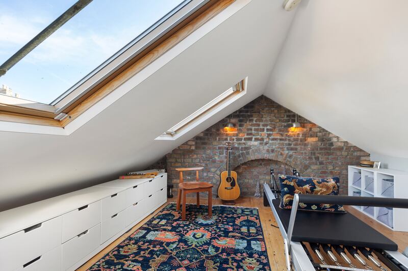 The attic was converted by previous owners and is used as an overnight bedroom for guests