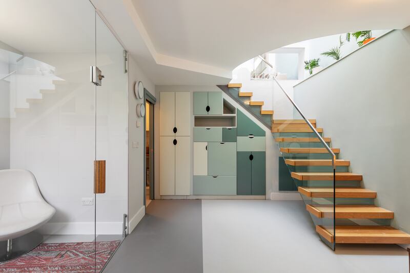 The stairs down