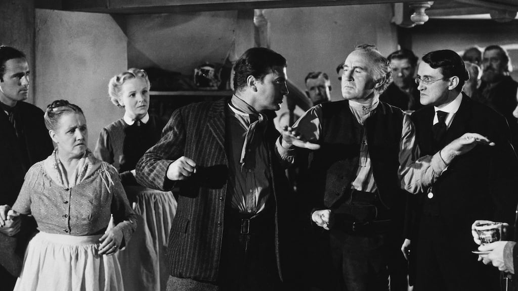 John Loder (second right) and Arthur Shields (right) in the John Ford film ‘How Green Was My Valley’. Photograph: Fox