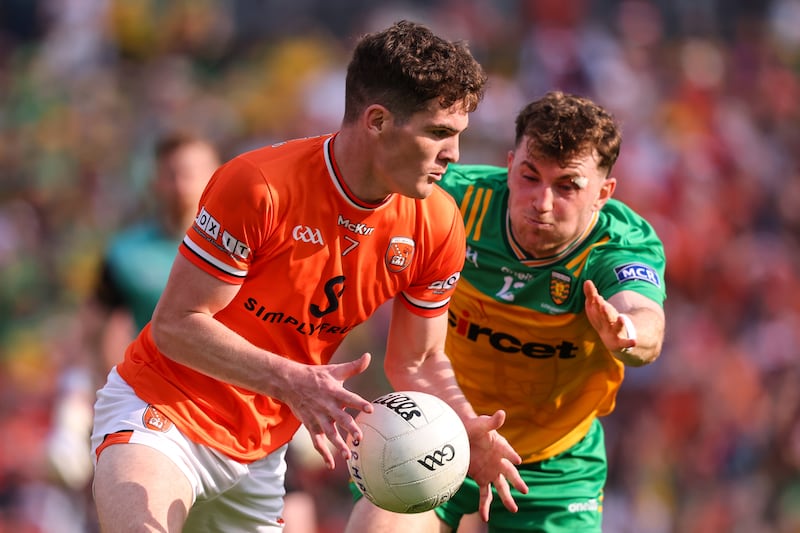 Armagh's Jarly Óg Burns. Photograph: Ben Brady/Inpho