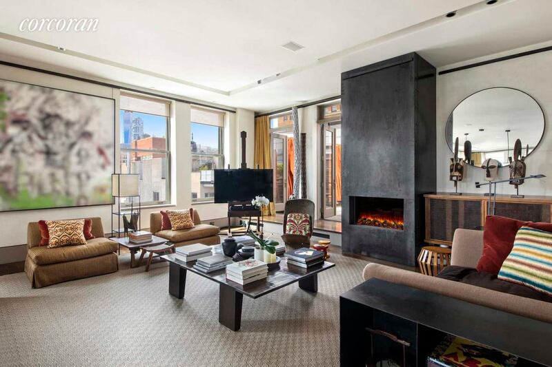 David Bowie’s New York apartment: the living room. Photograph: MW Studio/Michael Weinstein for Corcoran Group