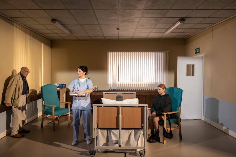 Bosco Hogan, Emily Kilkenny-Roddy & Genevieve Hulme-Beaman in Konstantin by Lauren Jones, directed by Eoghan Carrick. Photograph: Ste Murray