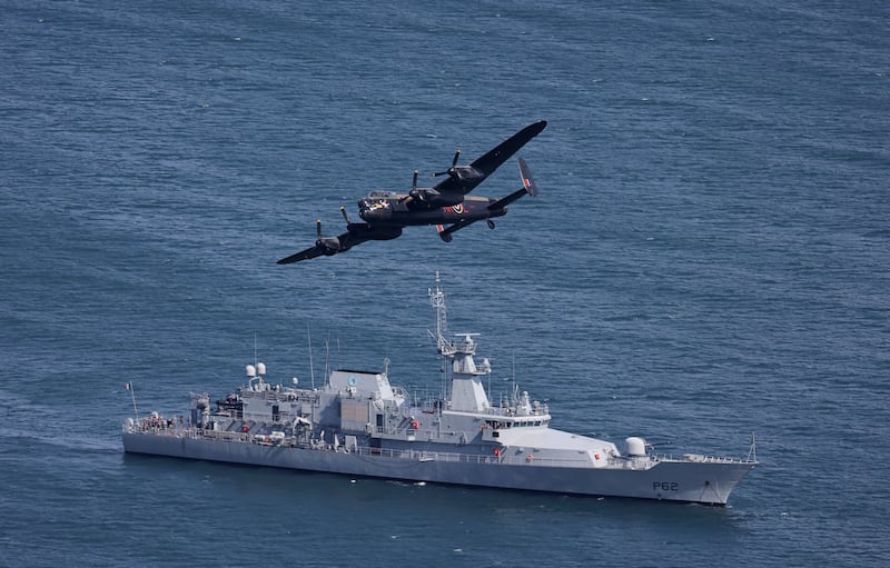 The LÉ James Joyce at the Bray air show in 2023. Photograph: Nick Bradshaw/The Irish Times