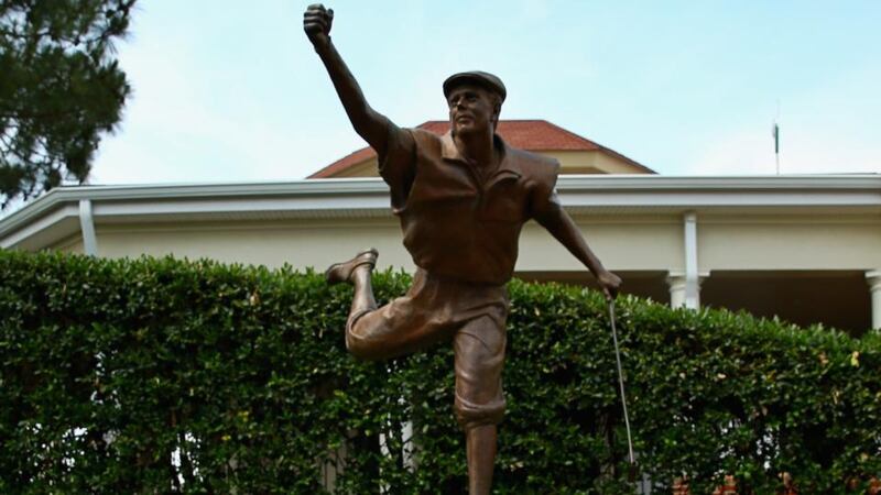 The statue of Payne Stewart celebrating his famous putt on the 18th green which sealed victory in the 1999 US Open at Pinehurst No. 2 has been made more accessible for fans. Photograph: Streeter Lecka/Getty Images
