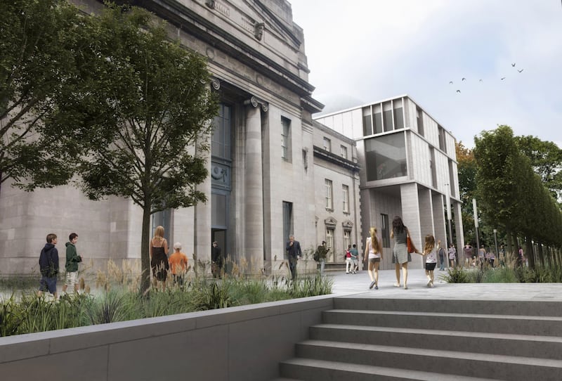 An artist's impression of the main entrance to the proposed new National Children's Science Centre at Earlsfort Terrace