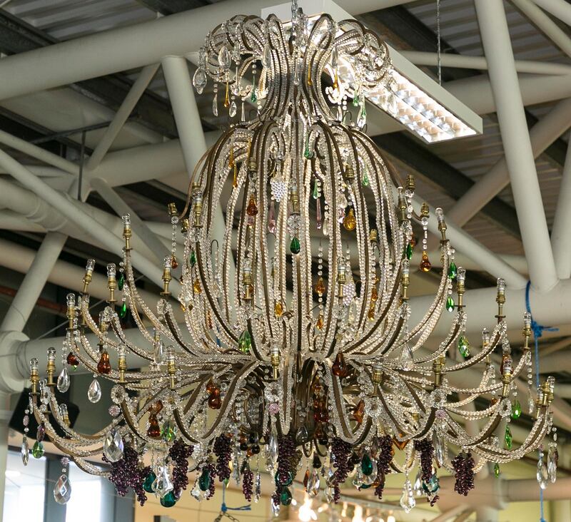 A two metre tall chandelier from Howl At The Moon. Photograph: Paul Sherwood
