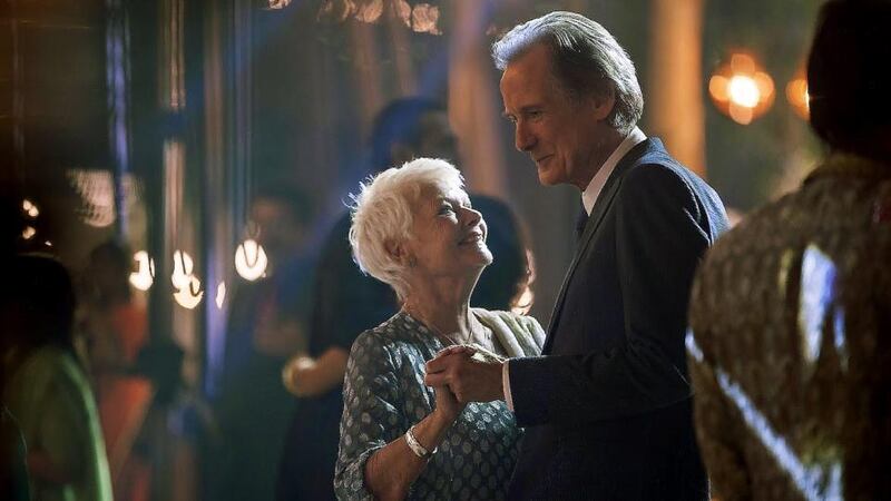 Nighy with co-star Judi Dench in The Second Best Exotic Marigold Hotel