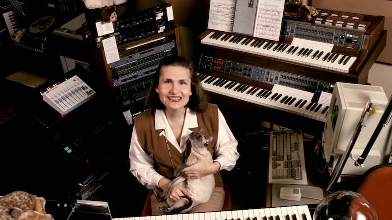 Wendy Carlos at her home studio in 1988. Photograph:   Ebet Roberts/Redferns