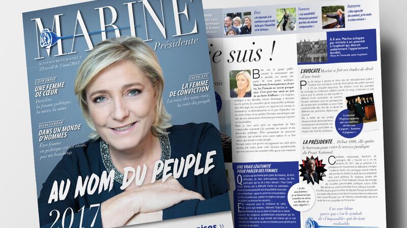 France’s presidential race: the campaign magazine that aims to soften Marine Le Pen’s image