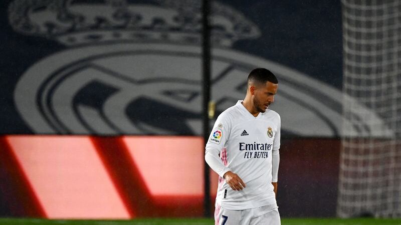 Eden Hazard is set to be fit for a reunion with Chelsea on Tuesday night. Photograph: Gabriel Bouys/Getty/AFP