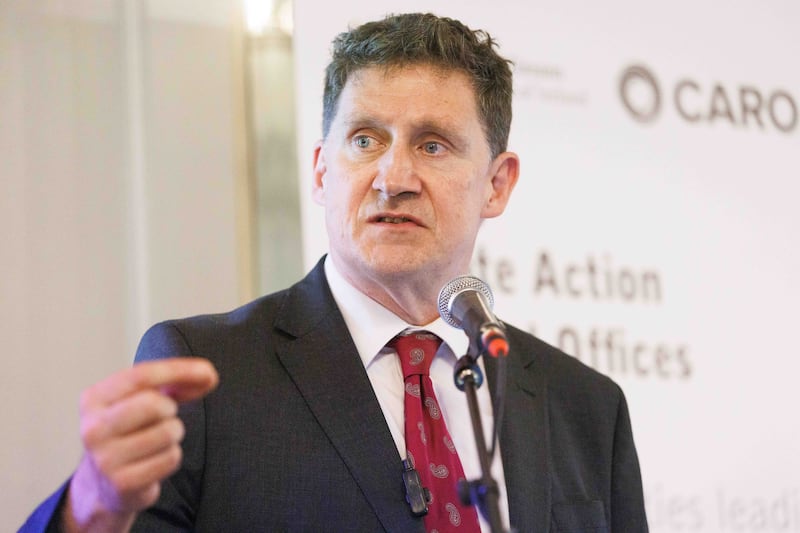 Minister for Transport Eamon Ryan speaking at the CARO Climate Action Networking event at the Old Ground Hotel, Ennis. Photograph: Eamon Ward