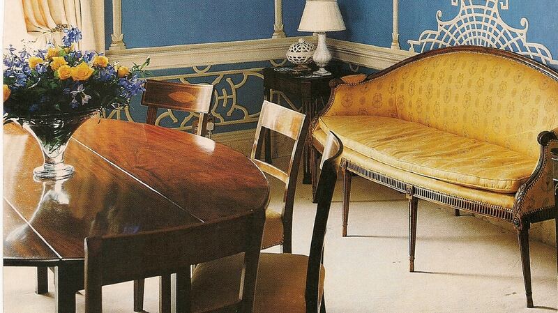 Michael Dillon’s Chinoiserie painted room in a Dublin townhouse.