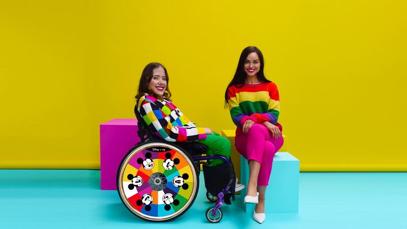 Izzy Keane and Ailbhe Keane whose company Izzy Wheels designs colourful wheelchair wheel covers, claimed the EU’s Rising Innovator Award for women entrepreneurs following the launch of Disney x Izzy, a collaboration with the near-100 year-old media empire that saw it produce covers adorned with characters from Minnie Mouse to Marvel’s Spider-Man.