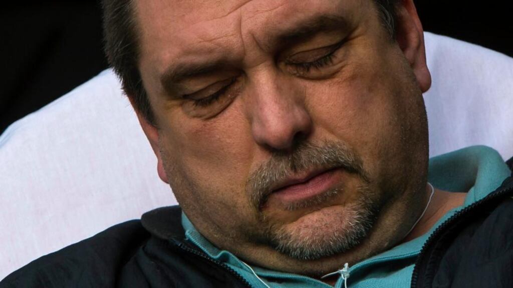 Metro-North engineer William Rockefeller Jr. is loaded into an ambulance after a derailment in the Bronx borough of New York on Sunday. Photograph: Reuters