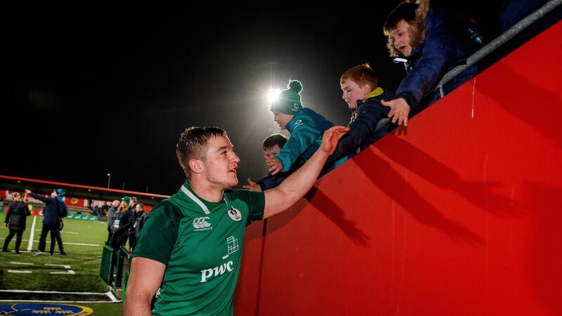 Scott Penny celebrates after the game against Wales.