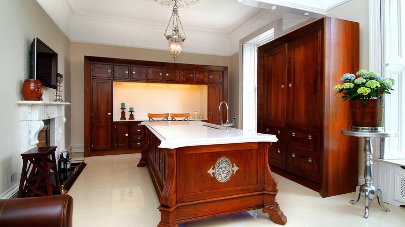 One of the two kitchens in Landore Hall, this one inspired by the Stanley Kubrick film Eyes Wide Shut