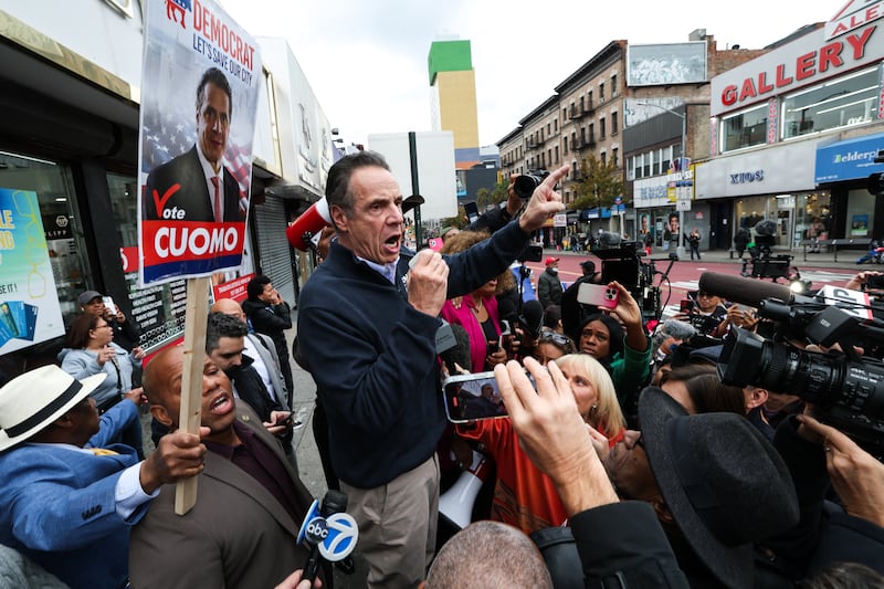 Former New York governor Andrew Cuomo, independent candidate for New York City mayor. Photograph: Timothy Clary/AFP/Getty Images