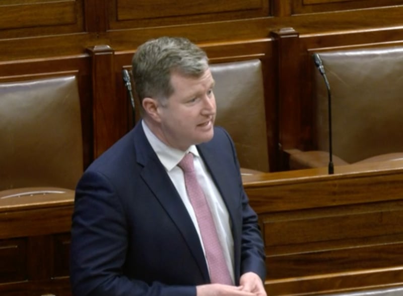 Fianna Fáil TD Malcolm Byrne speaking in the Dáil in February.
