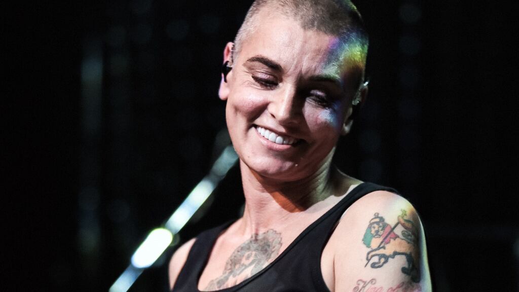 Sinead O’Connor on stage at the Roundhouse, London, UK, in August 2014. File photograph: Christie Goodwin/Redferns via Getty Images
