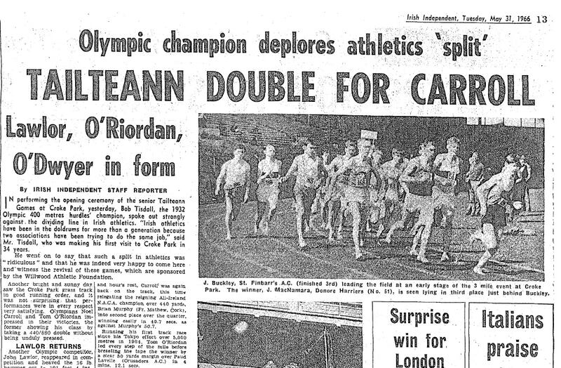 Irish Independent clipping