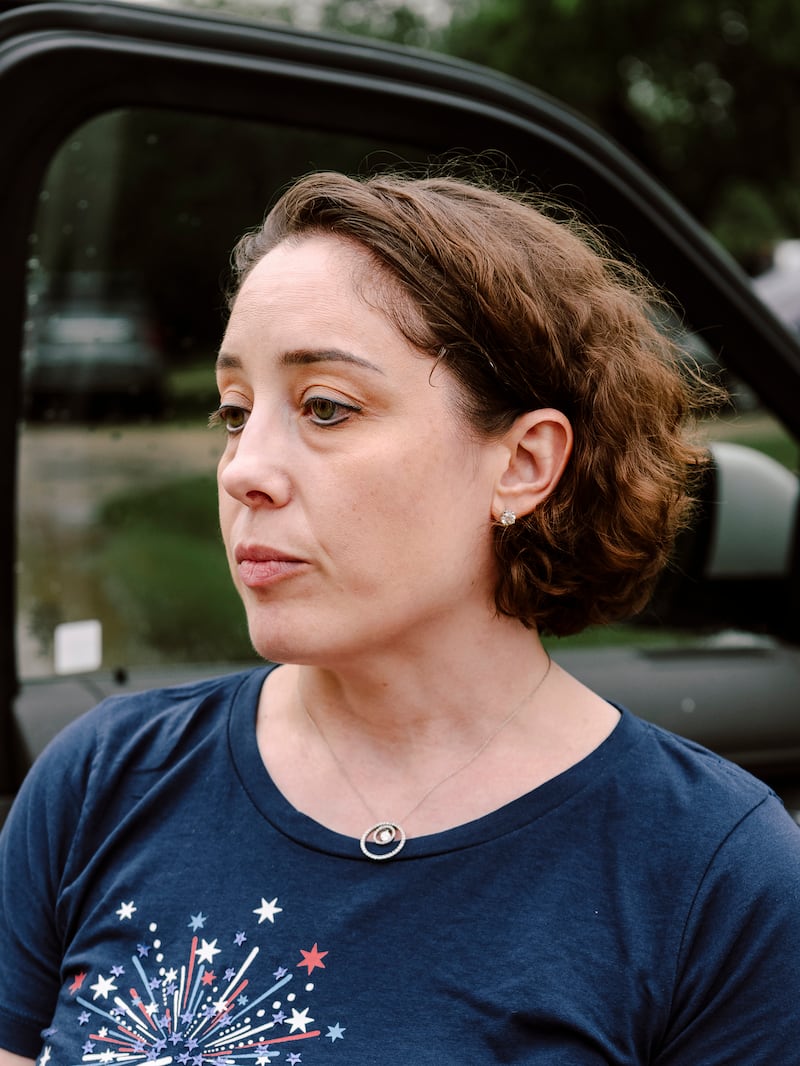 Serena Hanor Aldrich, a mother of two children who were rescued from floodwaters while at Camp Mystic. Photograph: Carter Johnston/The New York Times